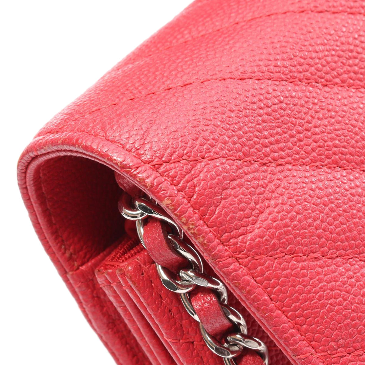 Chanel Chevron Caviar Boy Wallet on Chain