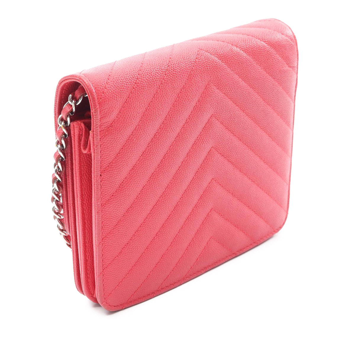 Chanel Chevron Caviar Boy Wallet on Chain