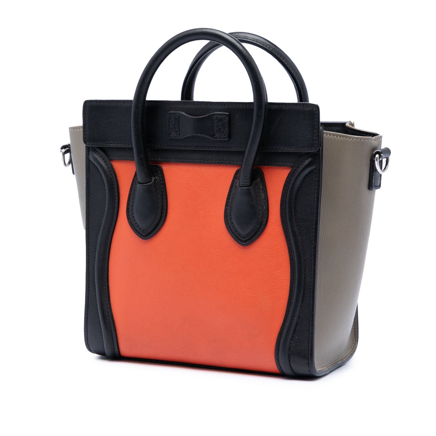 Celine Nano Tricolor Leather Luggage Tote