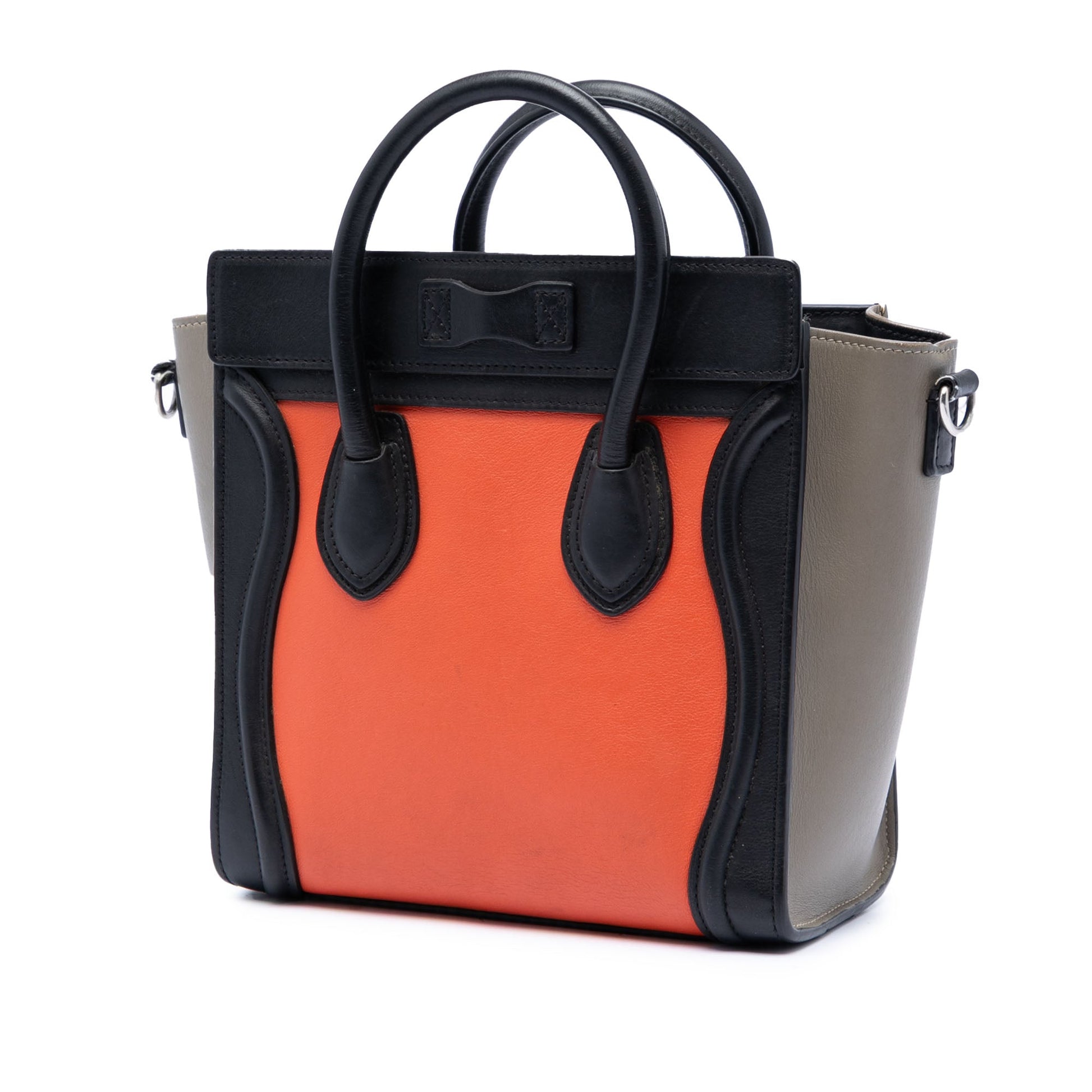 Celine Nano Tricolor Leather Luggage Tote