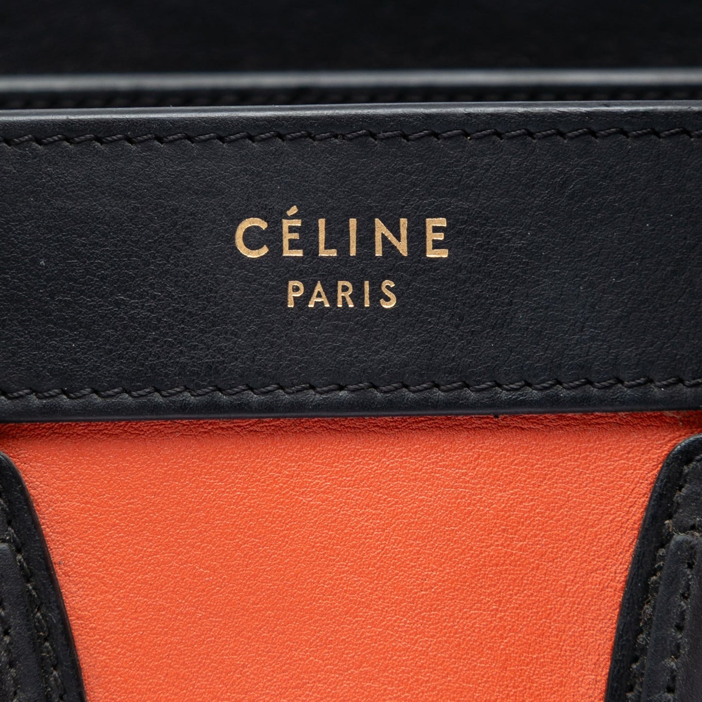 Celine Nano Tricolor Leather Luggage Tote