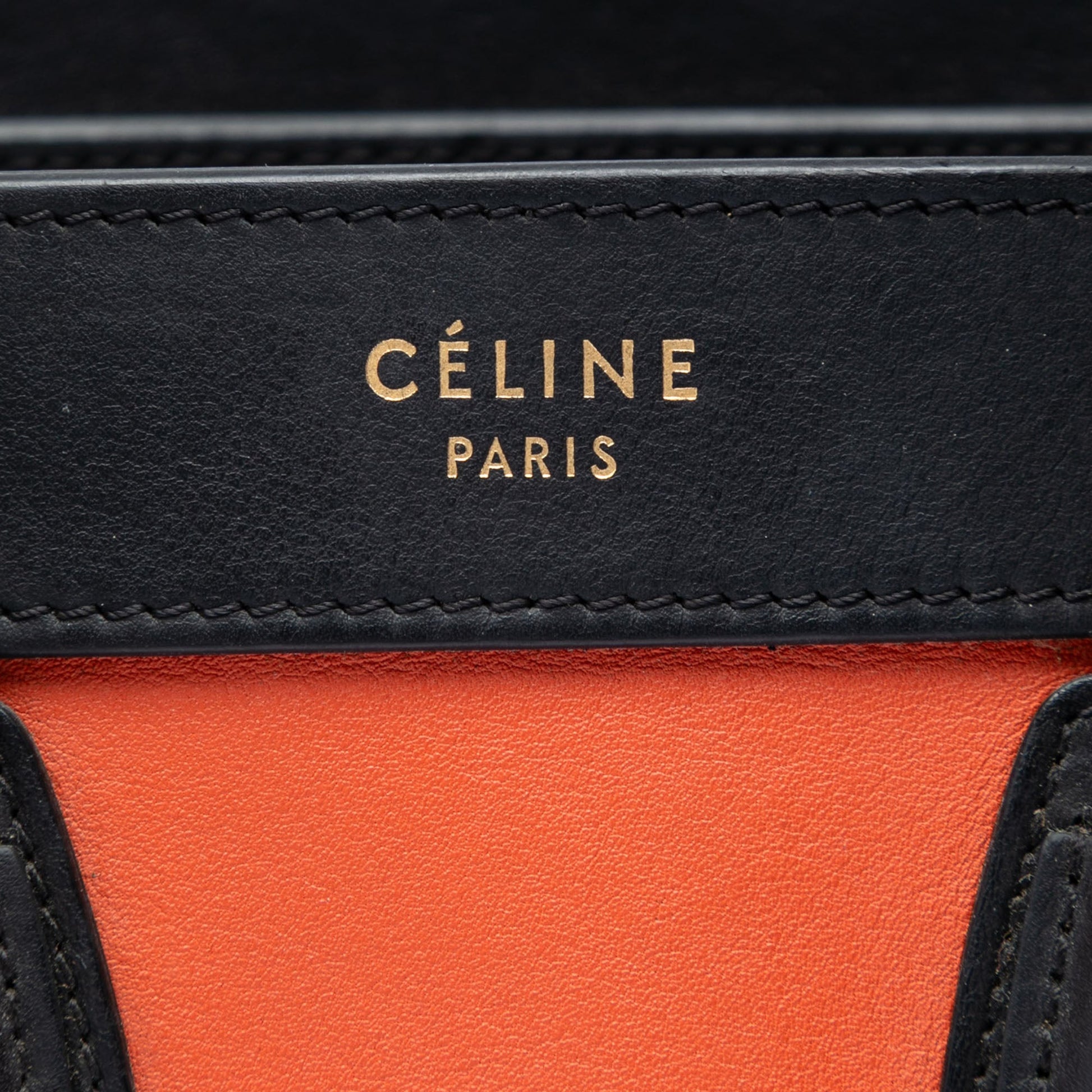 Celine Nano Tricolor Leather Luggage Tote
