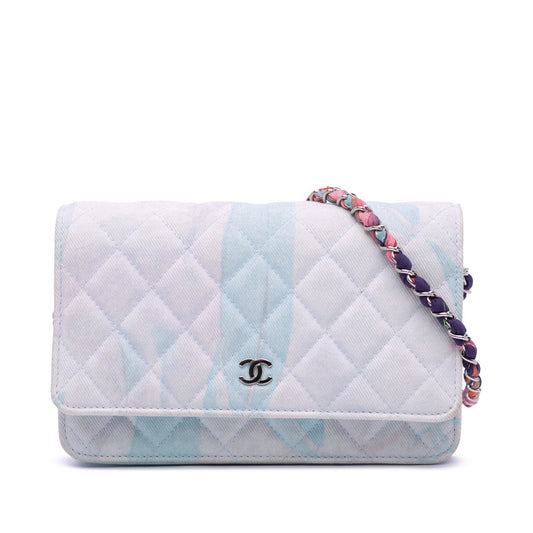Chanel CC Quilted Canvas Jungle Jeans Wallet on Chain
