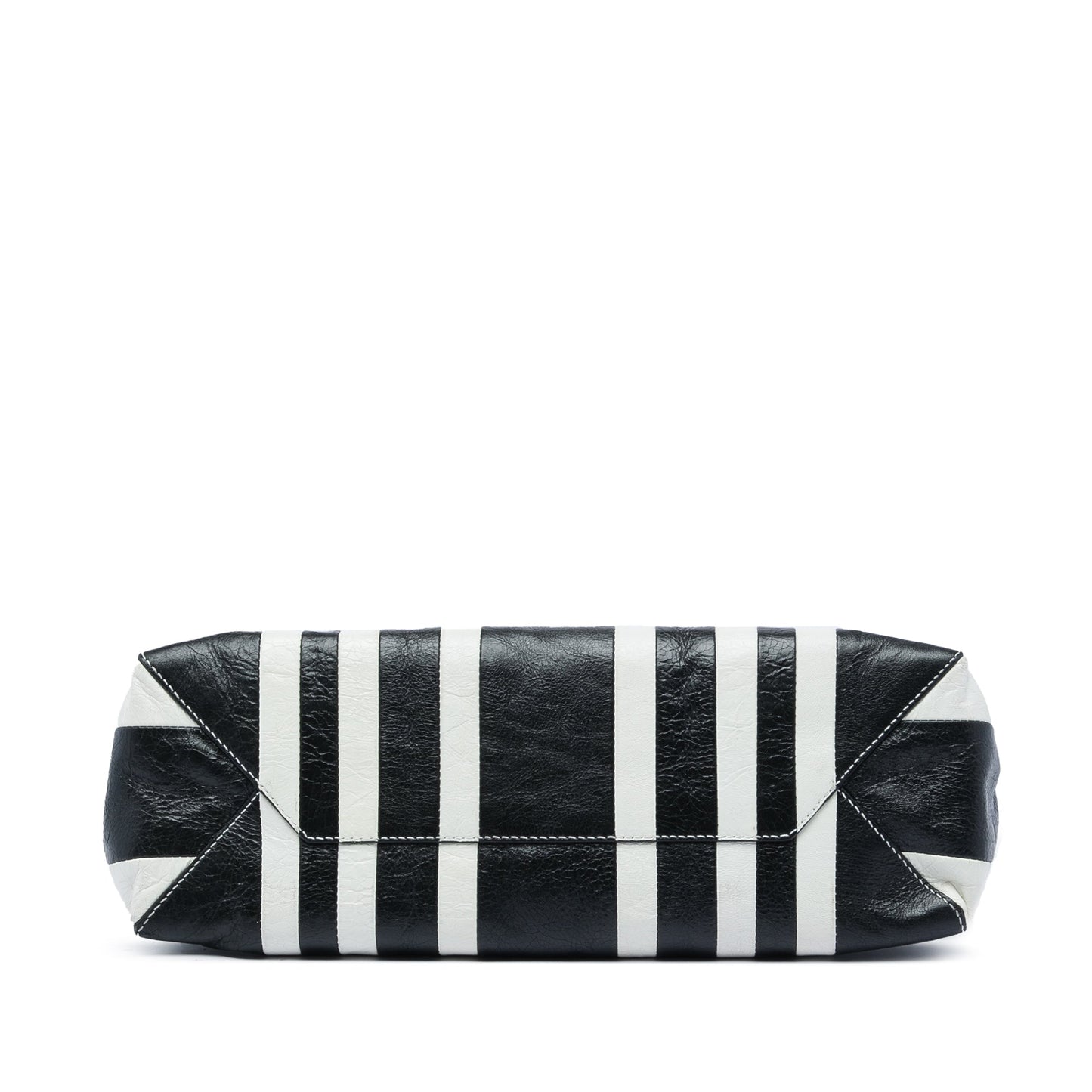 Balenciaga Large Lambskin Striped Barbes Z Pouch