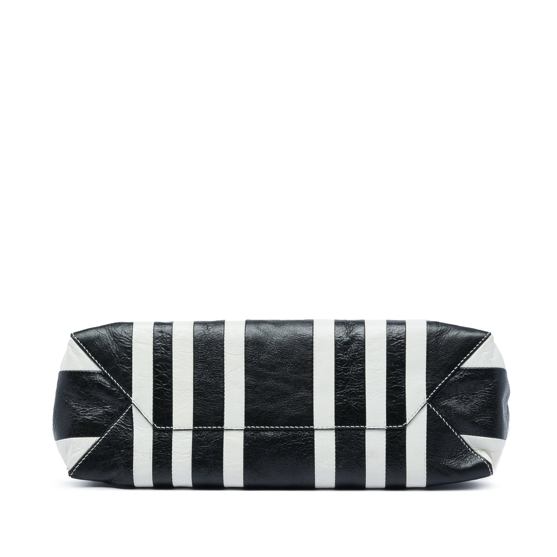 Balenciaga Large Lambskin Striped Barbes Z Pouch