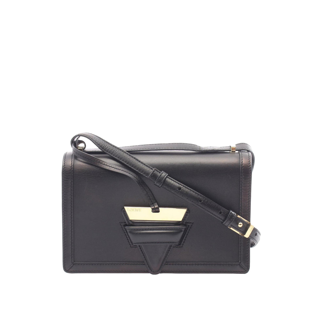 LOEWE Leather Barcelona Flap — Black