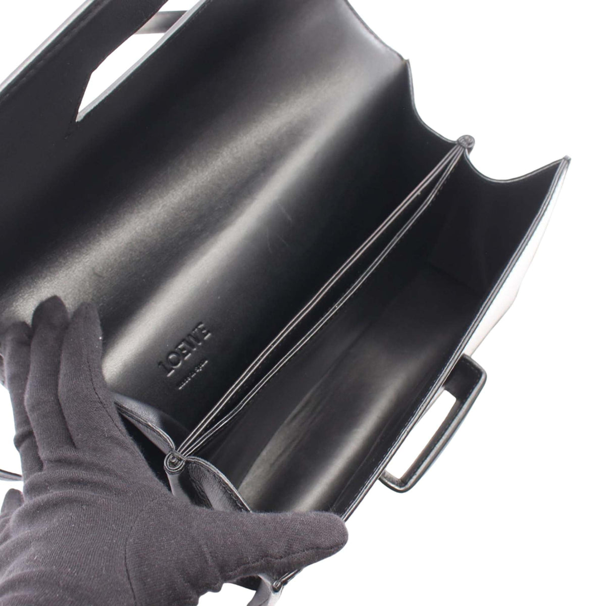 LOEWE Leather Barcelona Flap — Black