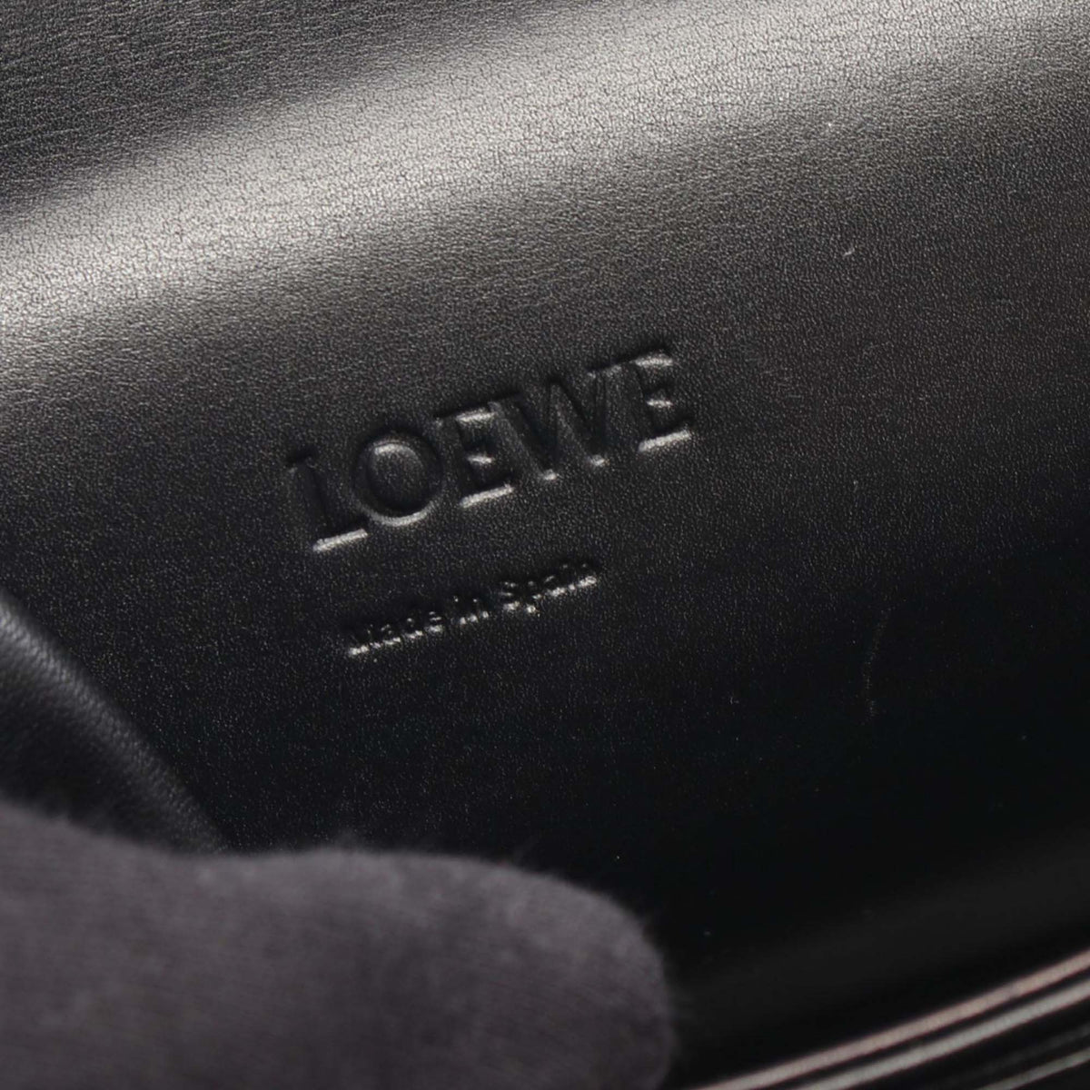LOEWE Leather Barcelona Flap — Black