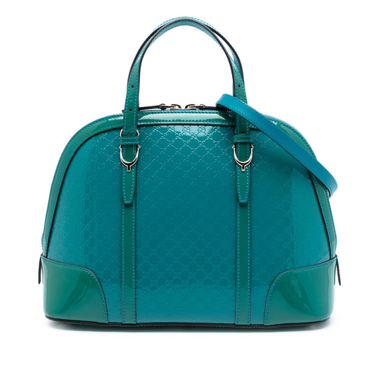 Gucci Small Microguccissima Bicolor Patent Nice Dome Satchel