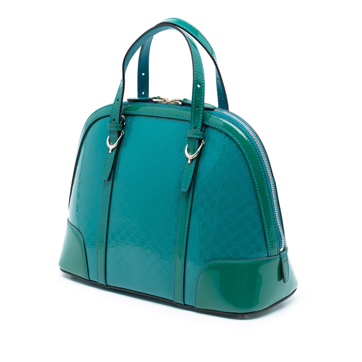 Gucci Small Microguccissima Bicolor Patent Nice Dome Satchel