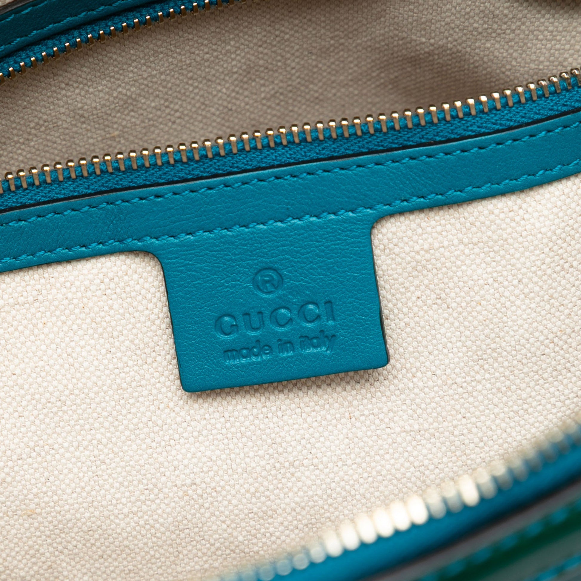 Gucci Small Microguccissima Bicolor Patent Nice Dome Satchel