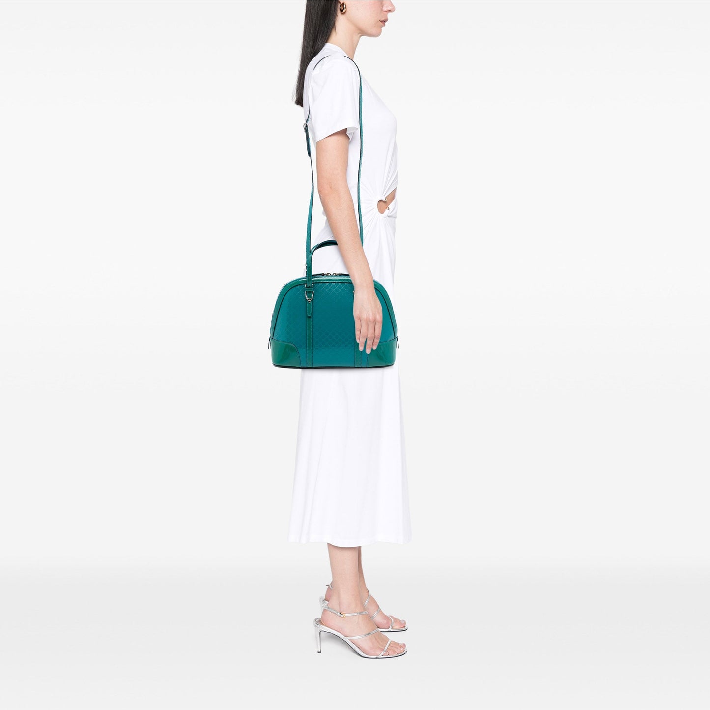 Gucci Small Microguccissima Bicolor Patent Nice Dome Satchel