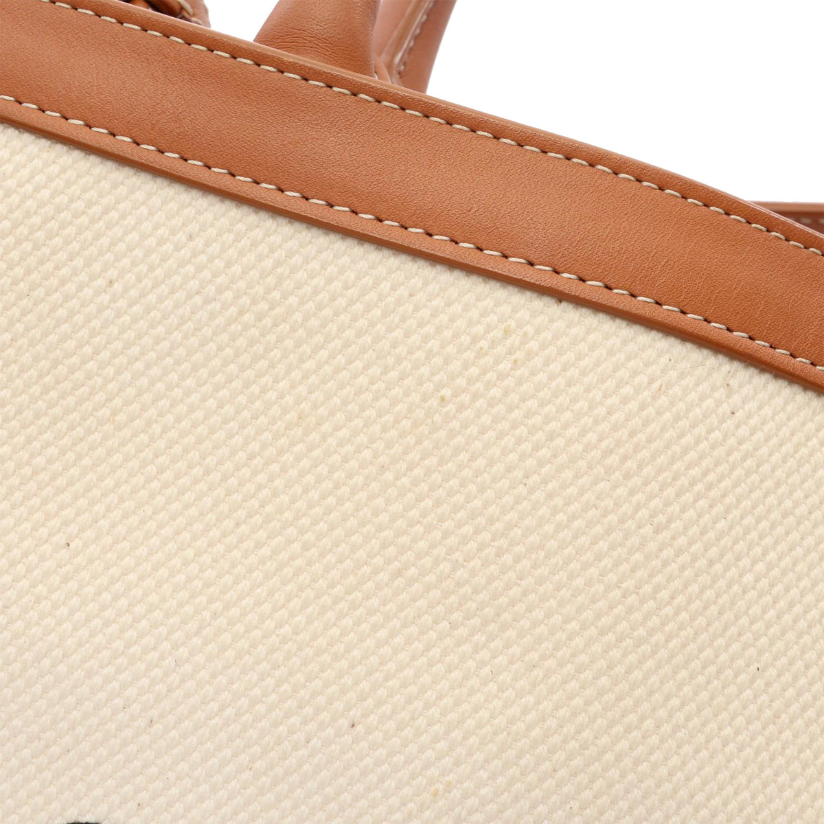 Celine Small Canvas Vertical Cabas Satchel — Brown