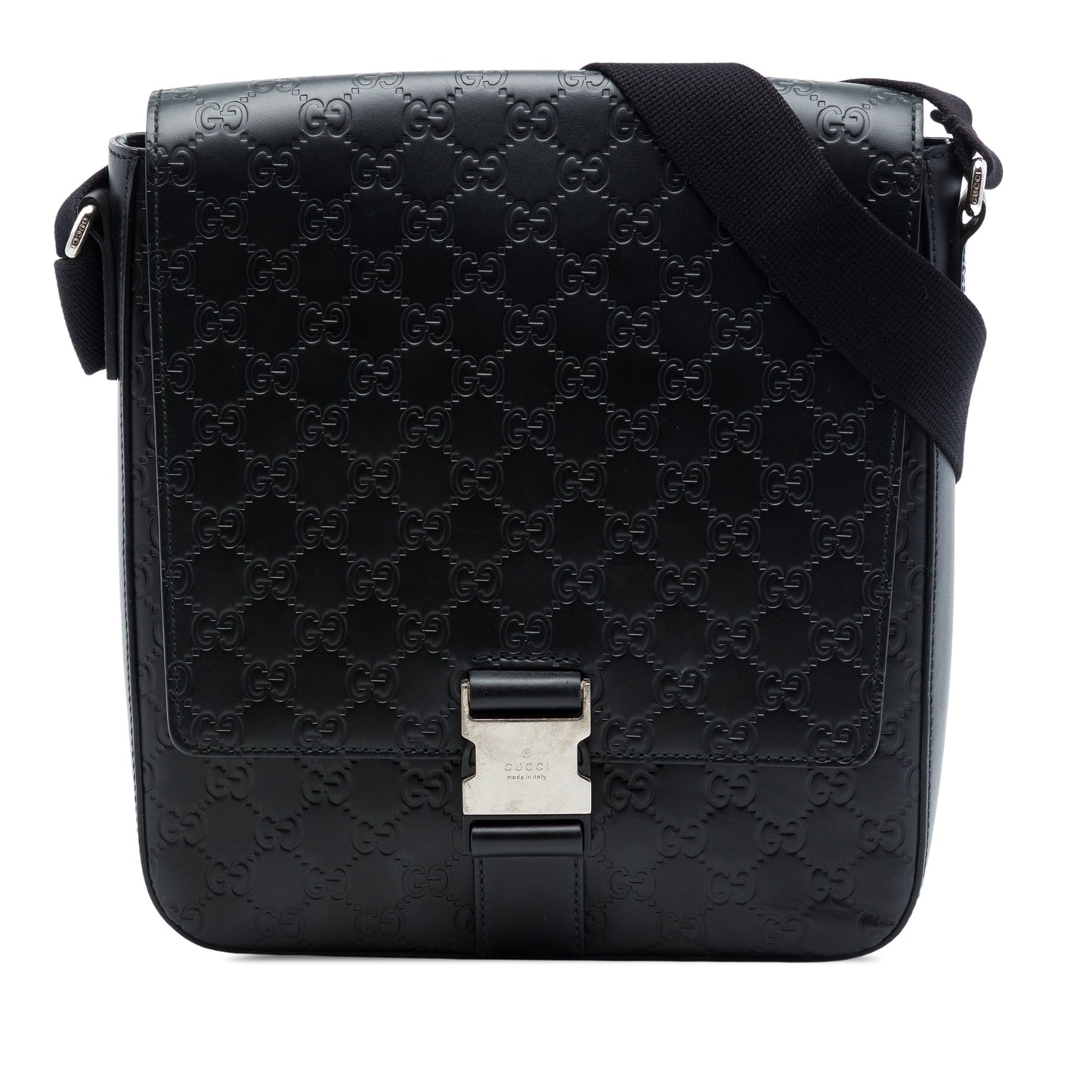 Gucci Guccissima Flap Messenger Bag