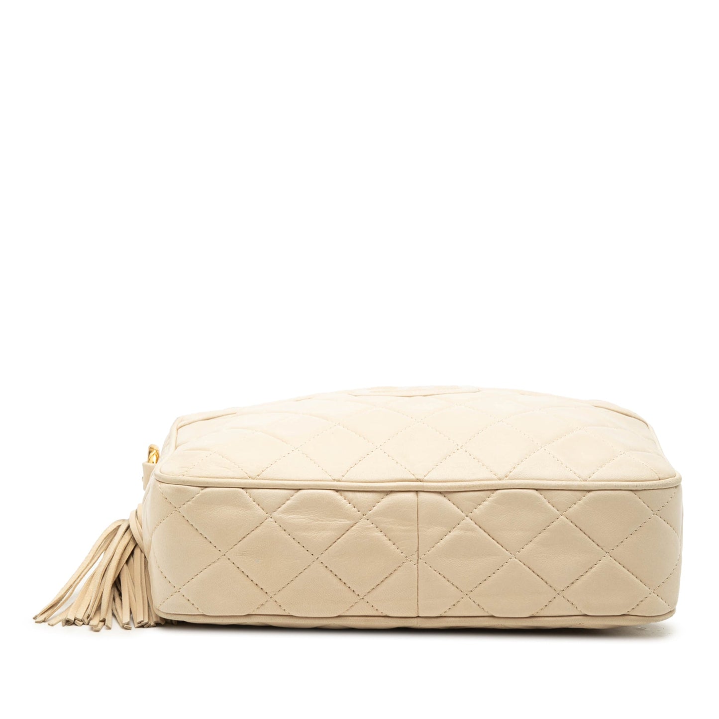 Chanel CC Quilted Lambskin Tassel Crossbody Bag