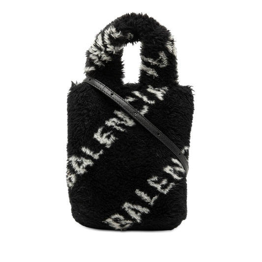 Balenciaga Faux Fur Logo Everyday Phone Holder