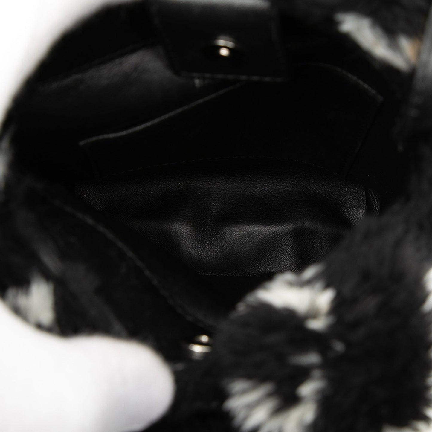 Balenciaga Faux Fur Logo Everyday Phone Holder