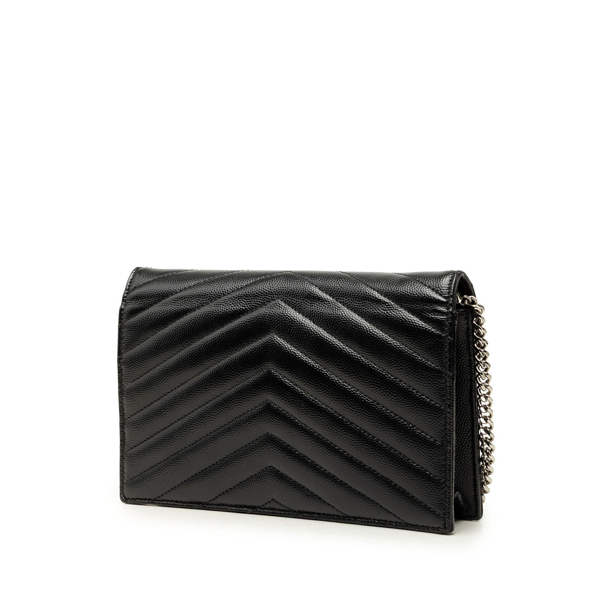 Saint Laurent Grain De Poudre Cassandre Envelope Chain Wallet