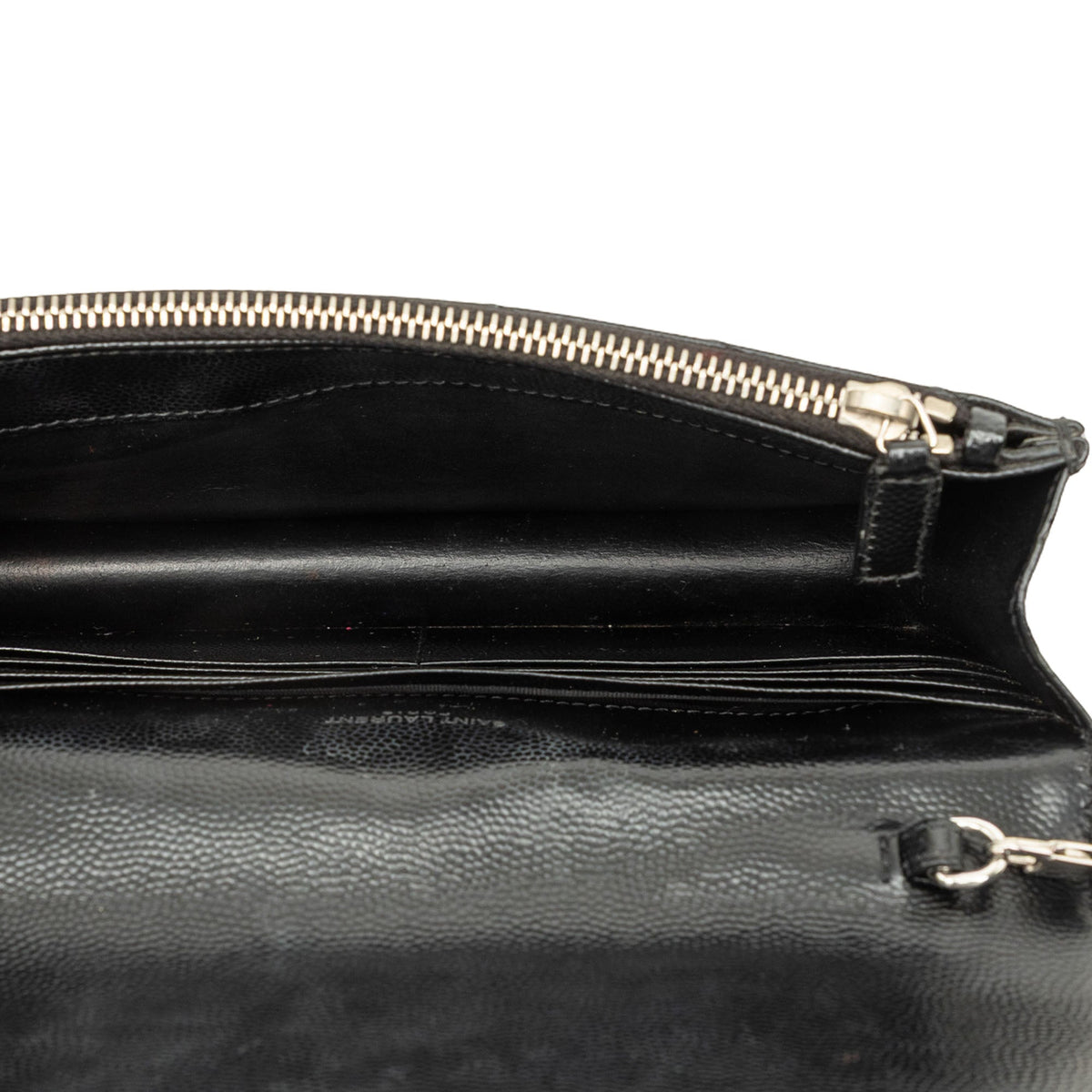 Saint Laurent Grain De Poudre Cassandre Envelope Chain Wallet