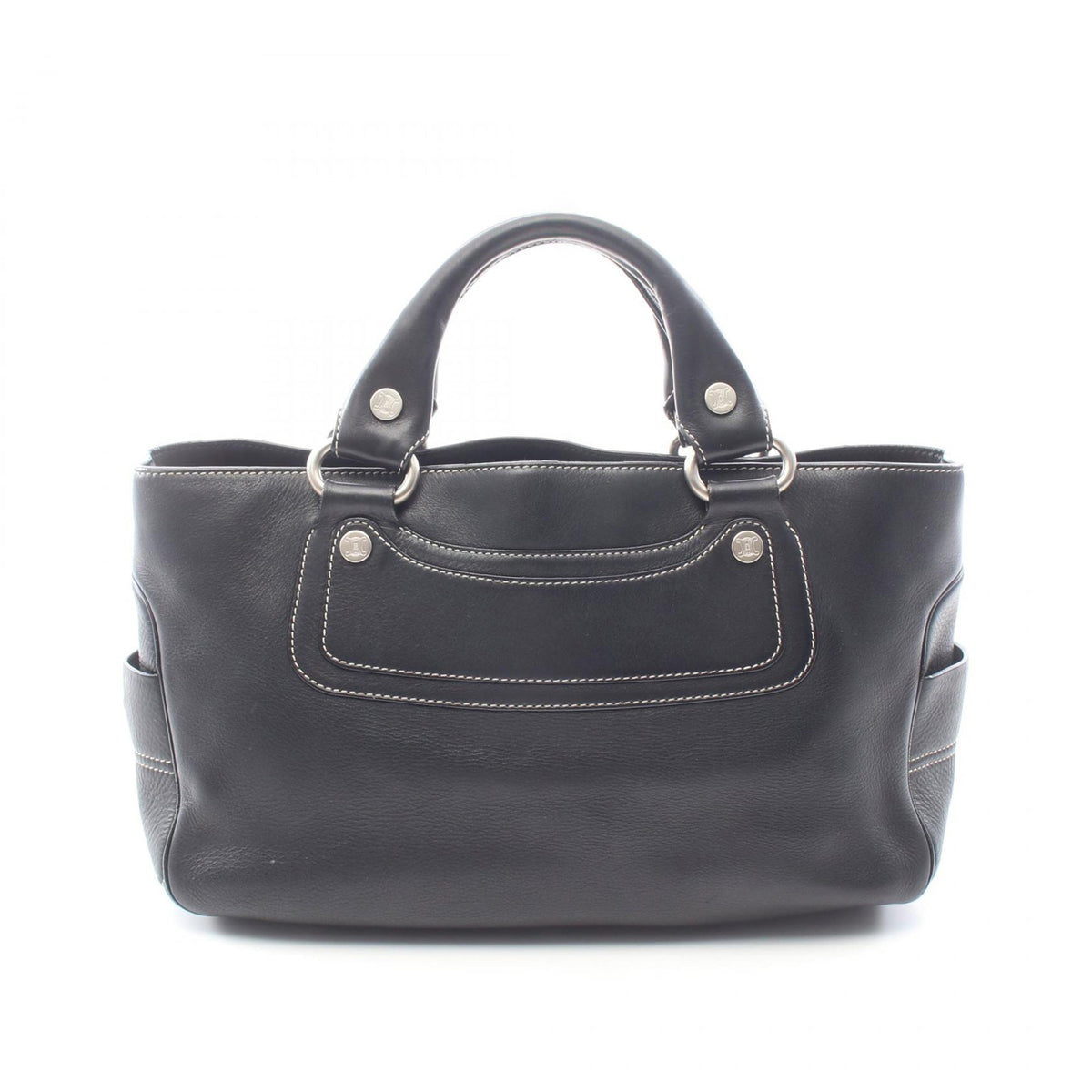 Celine Leather Boogie Handbag — Black