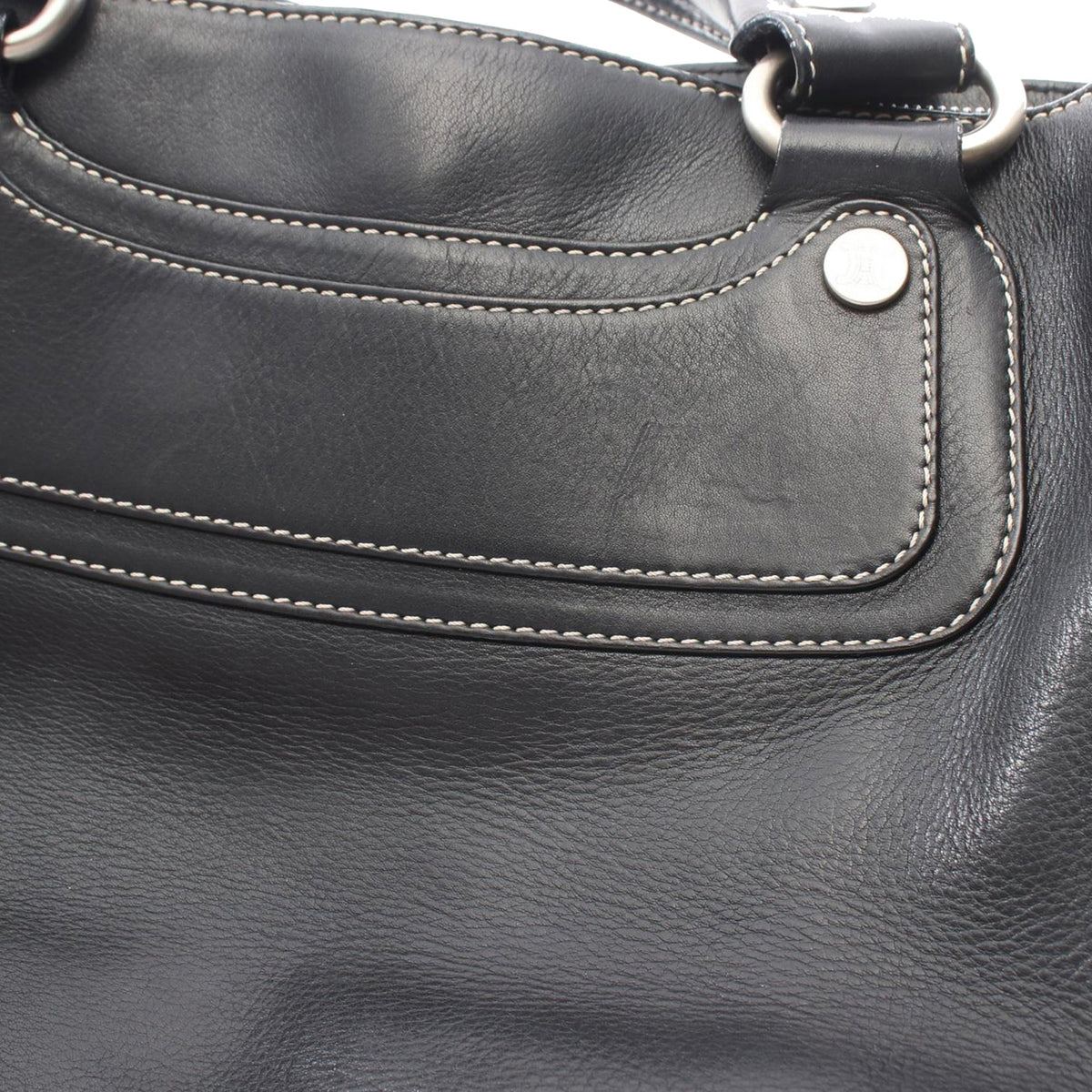 Celine Leather Boogie Handbag — Black