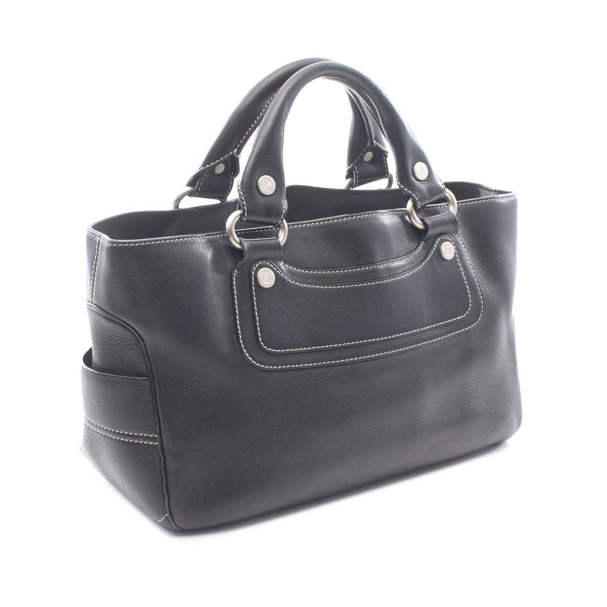 Celine Leather Boogie Handbag — Black