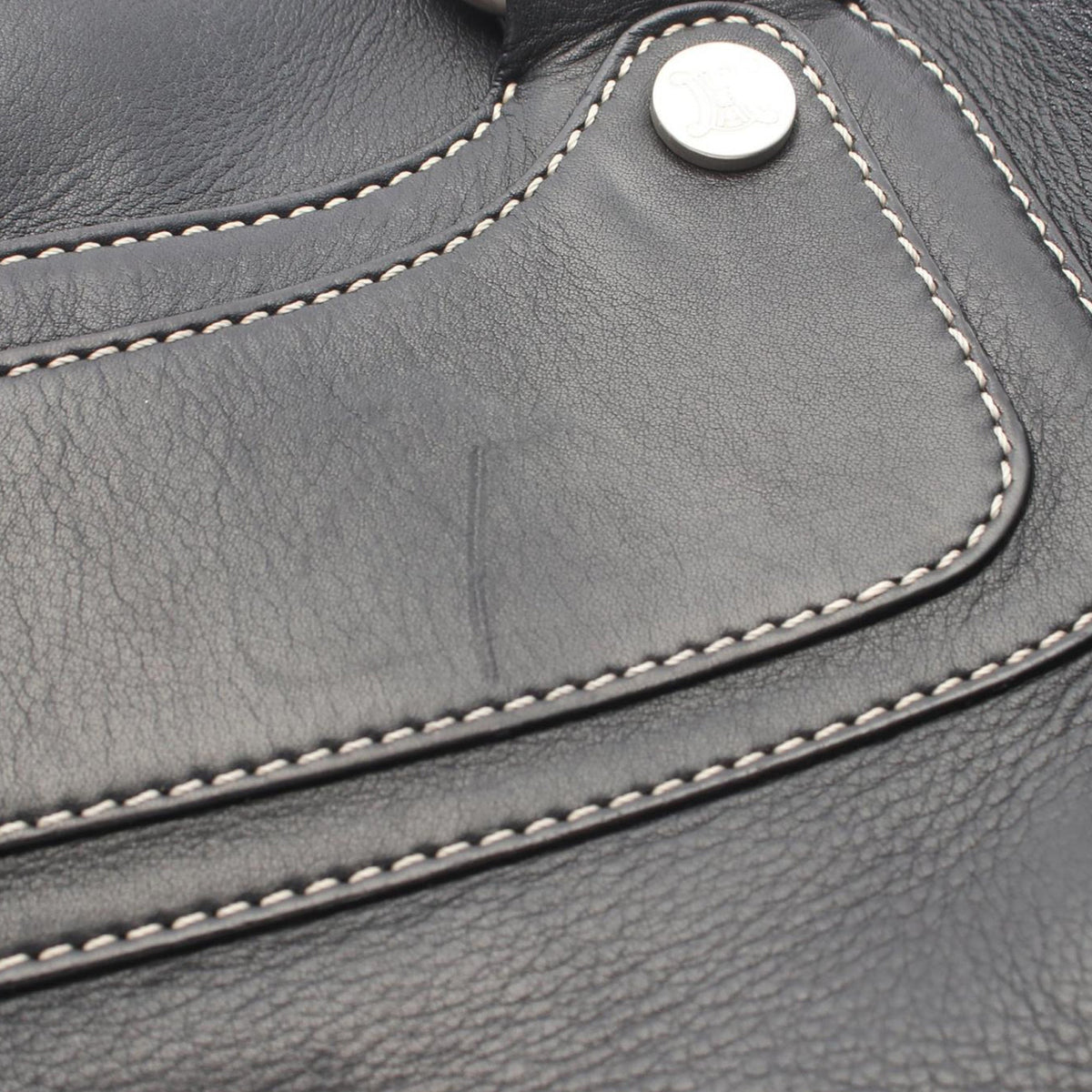 Celine Leather Boogie Handbag — Black