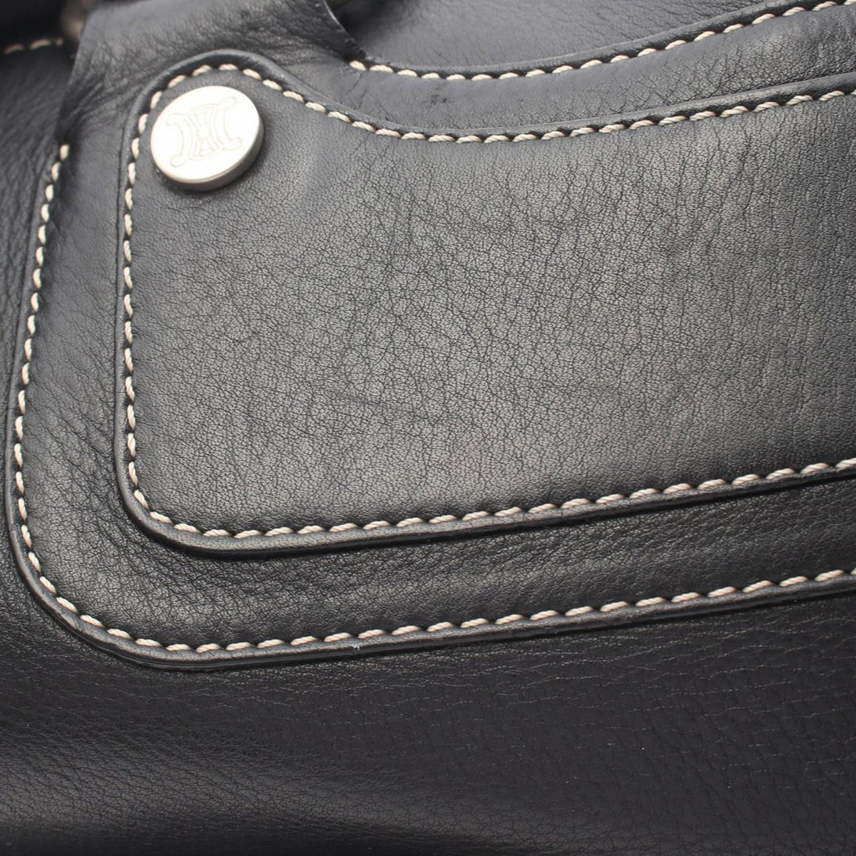 Celine Leather Boogie Handbag — Black