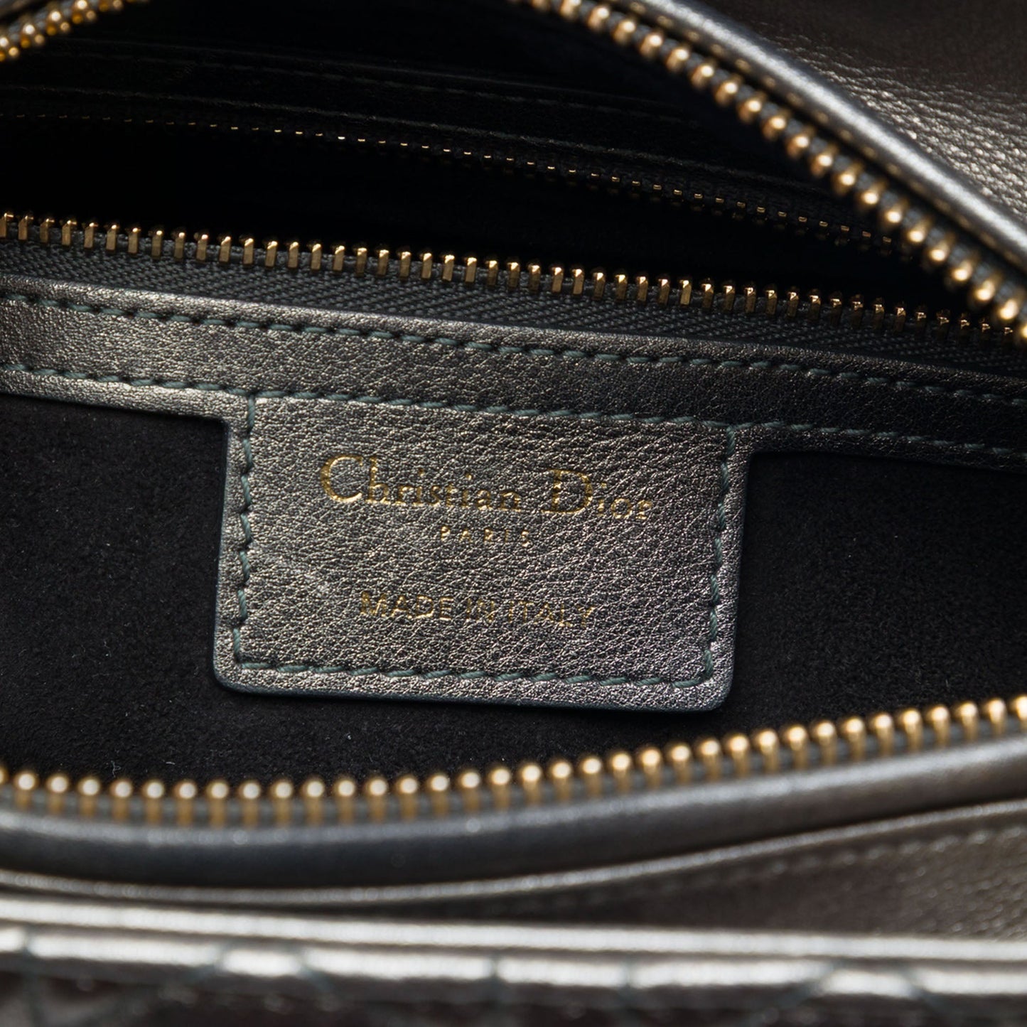 Dior Medium Metallic Lambskin Cannage Lady Dior