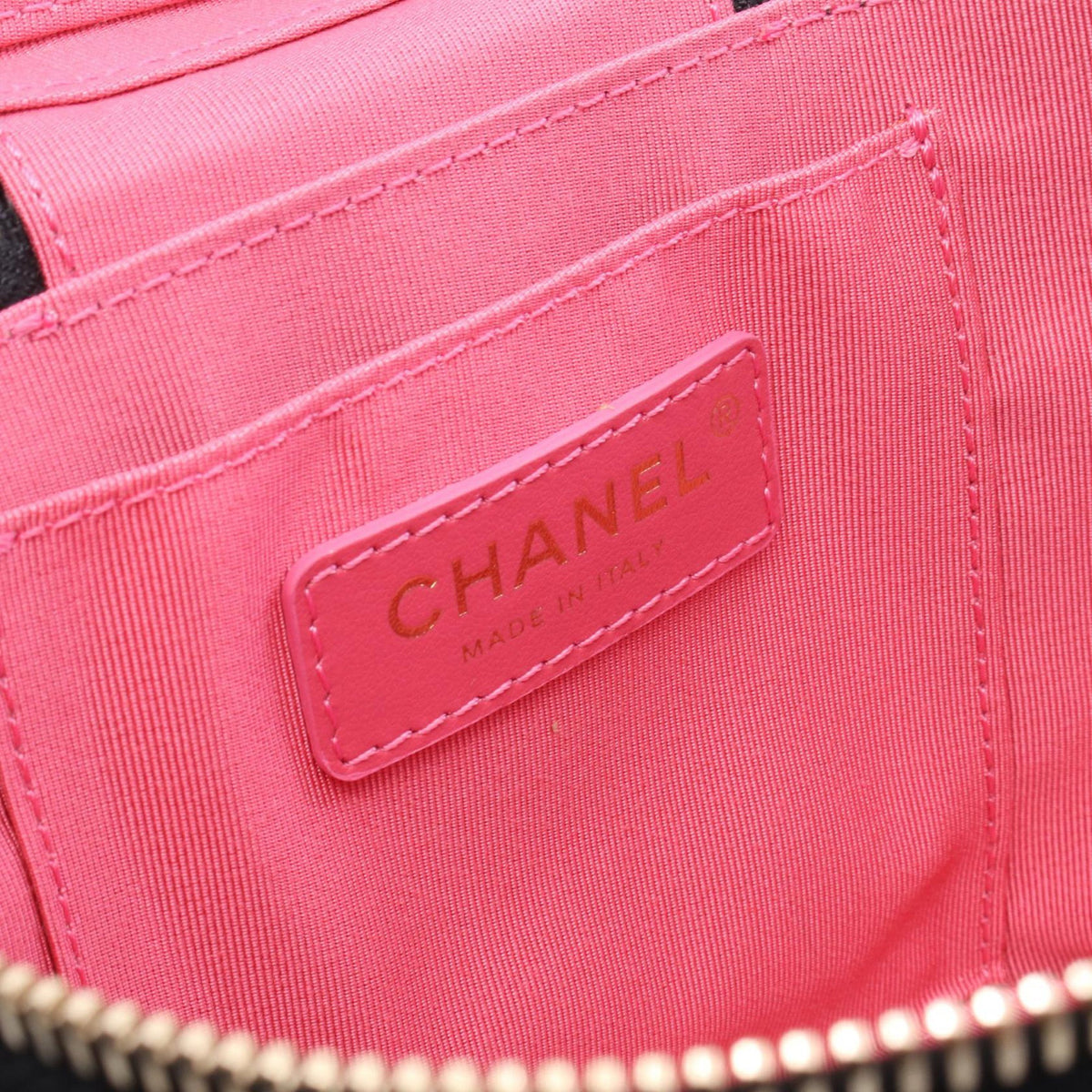 Chanel Lambskin CC Giant Crystal Mania Vanity Case — Black