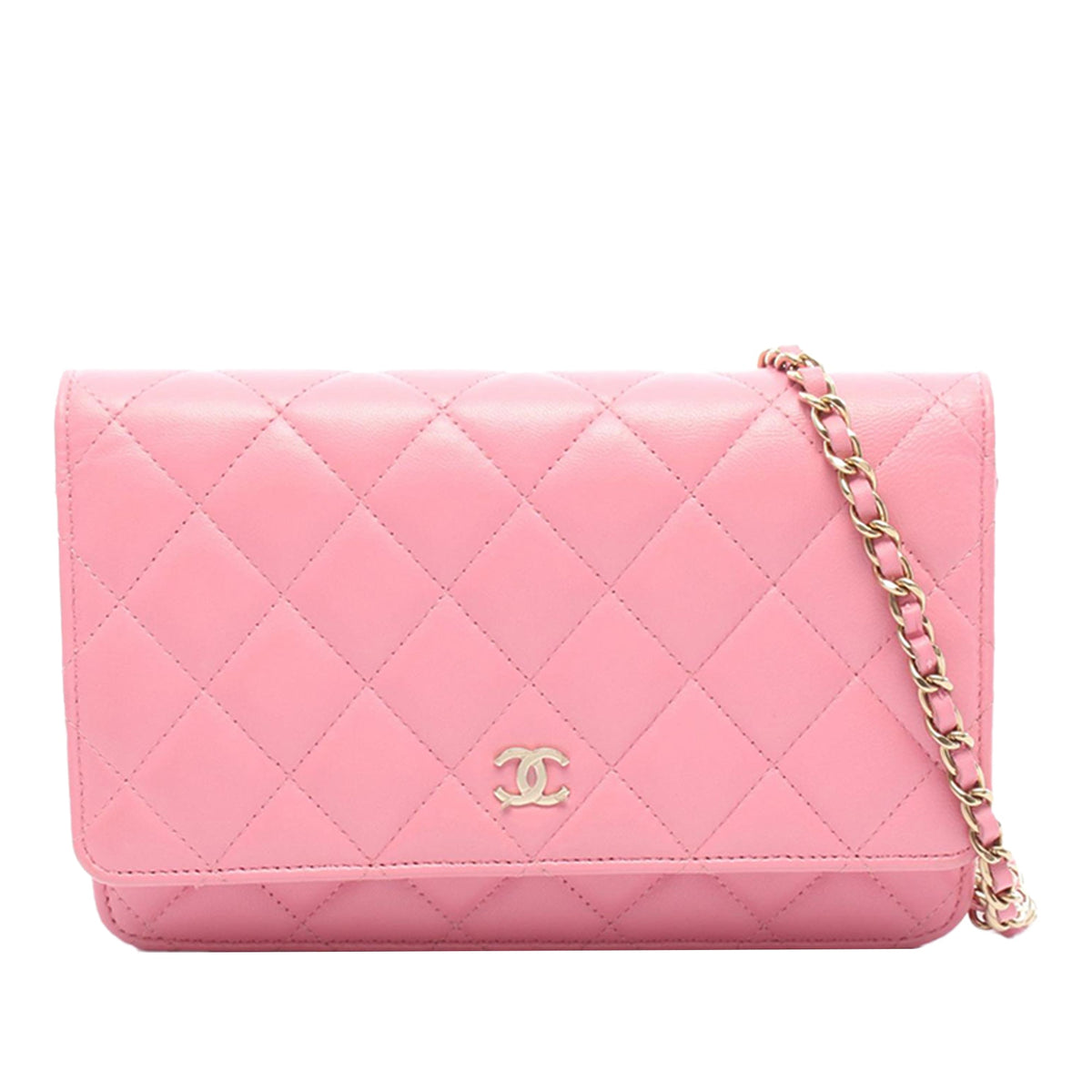 Chanel CC Quilted Lambskin Wallet On Chain