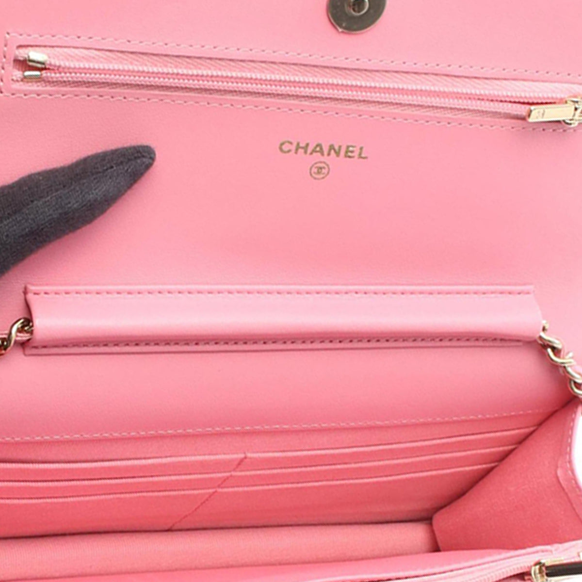 Chanel CC Quilted Lambskin Wallet On Chain