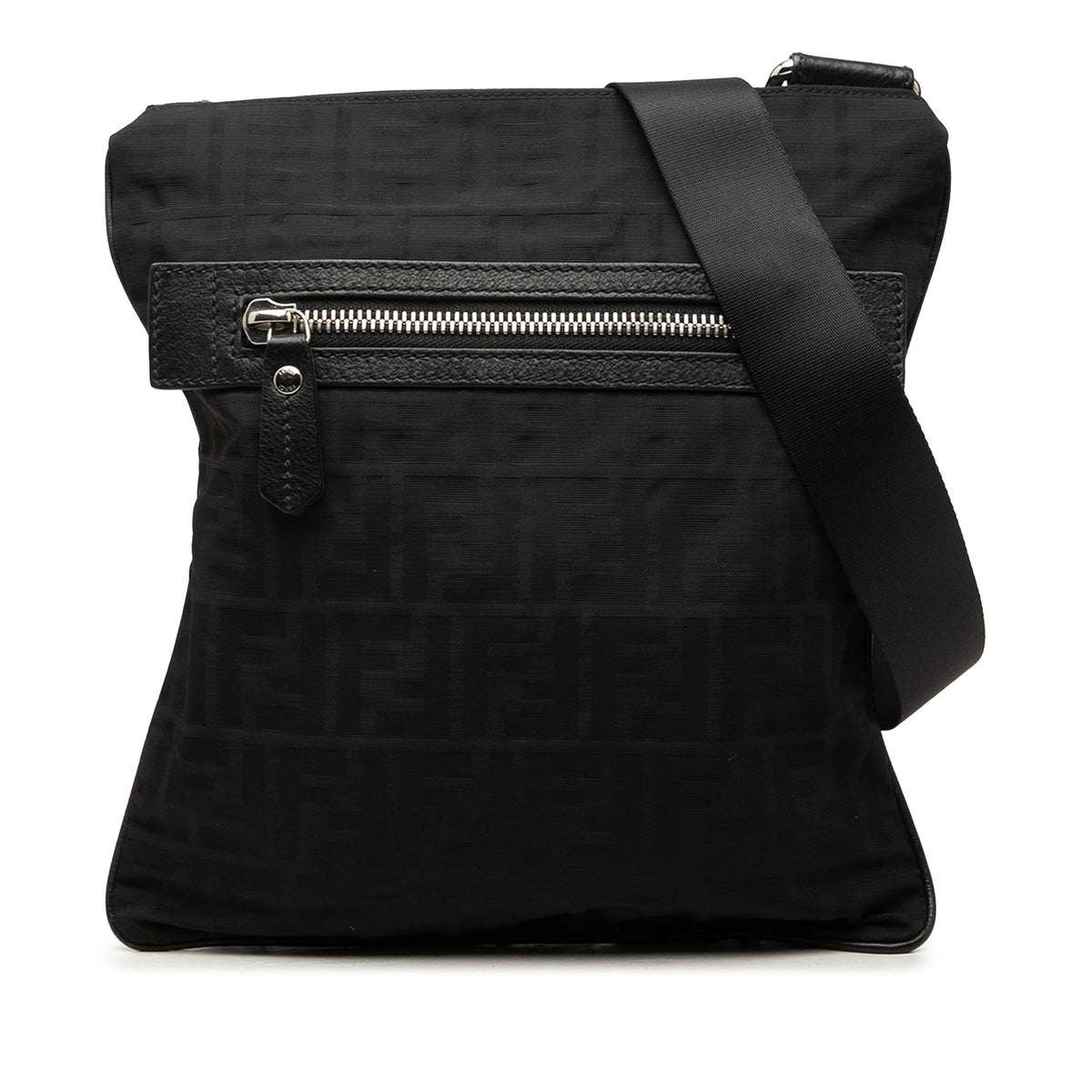 Fendi Zucca Canvas Crossbody — Black