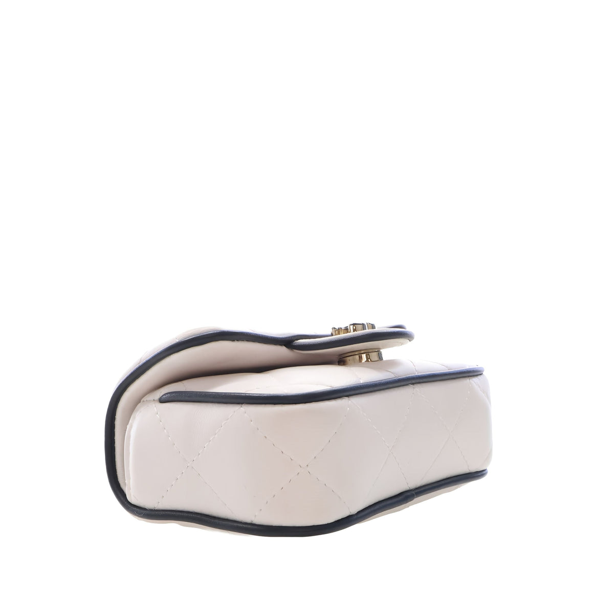 Chanel Quilted Lambskin Resin CC Flap Clutch With Chain — White