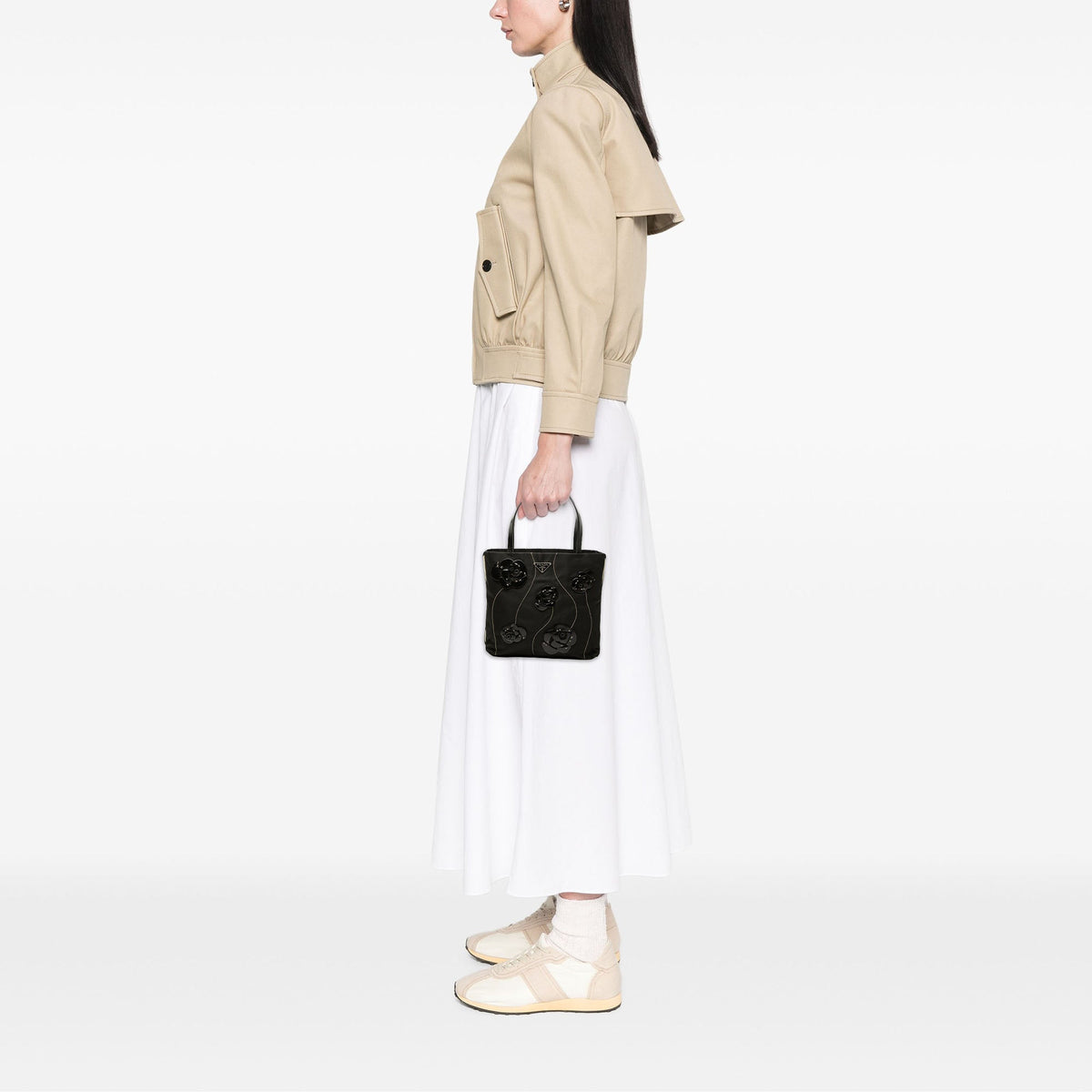 Prada Tessuto Rosette Tote