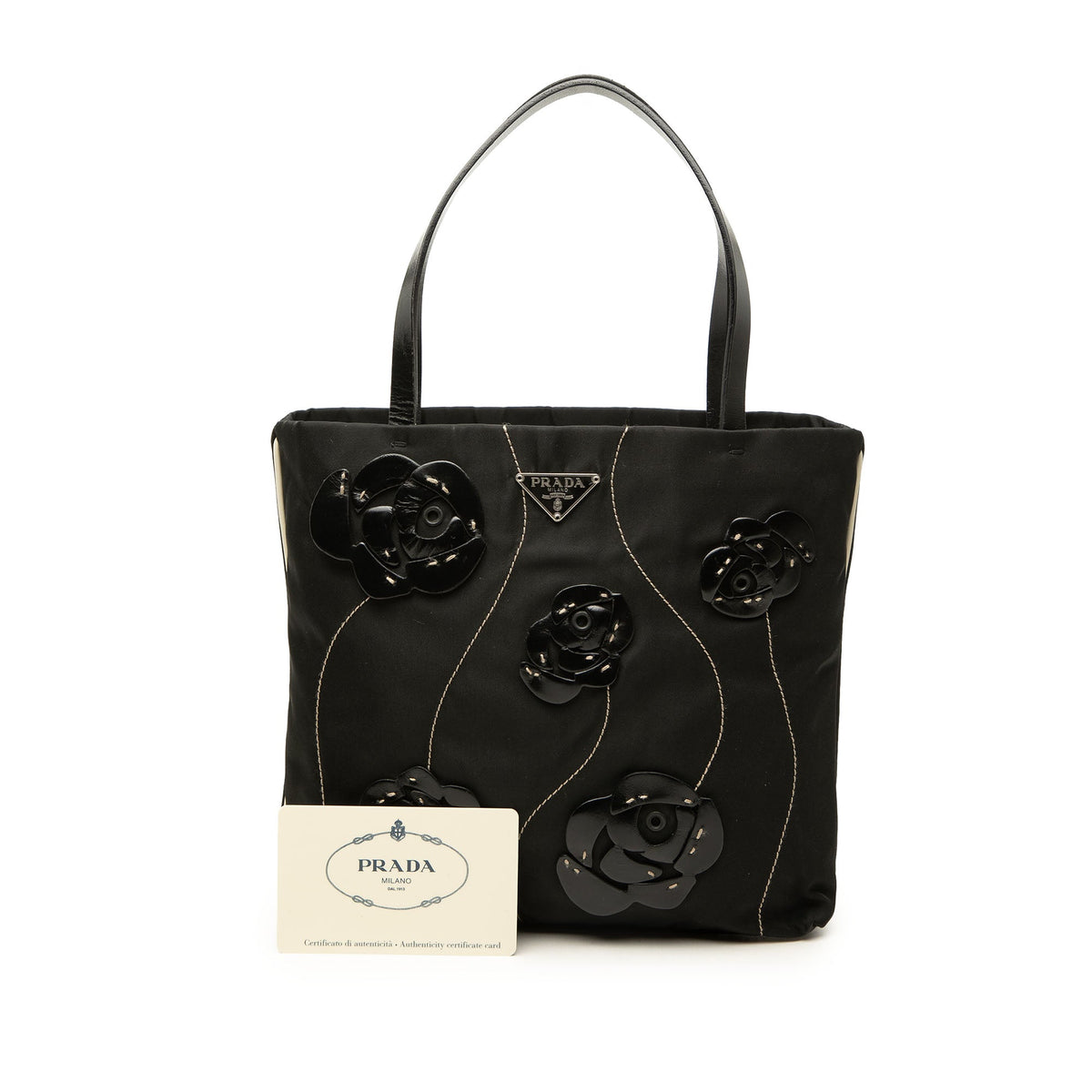 Prada Tessuto Rosette Tote