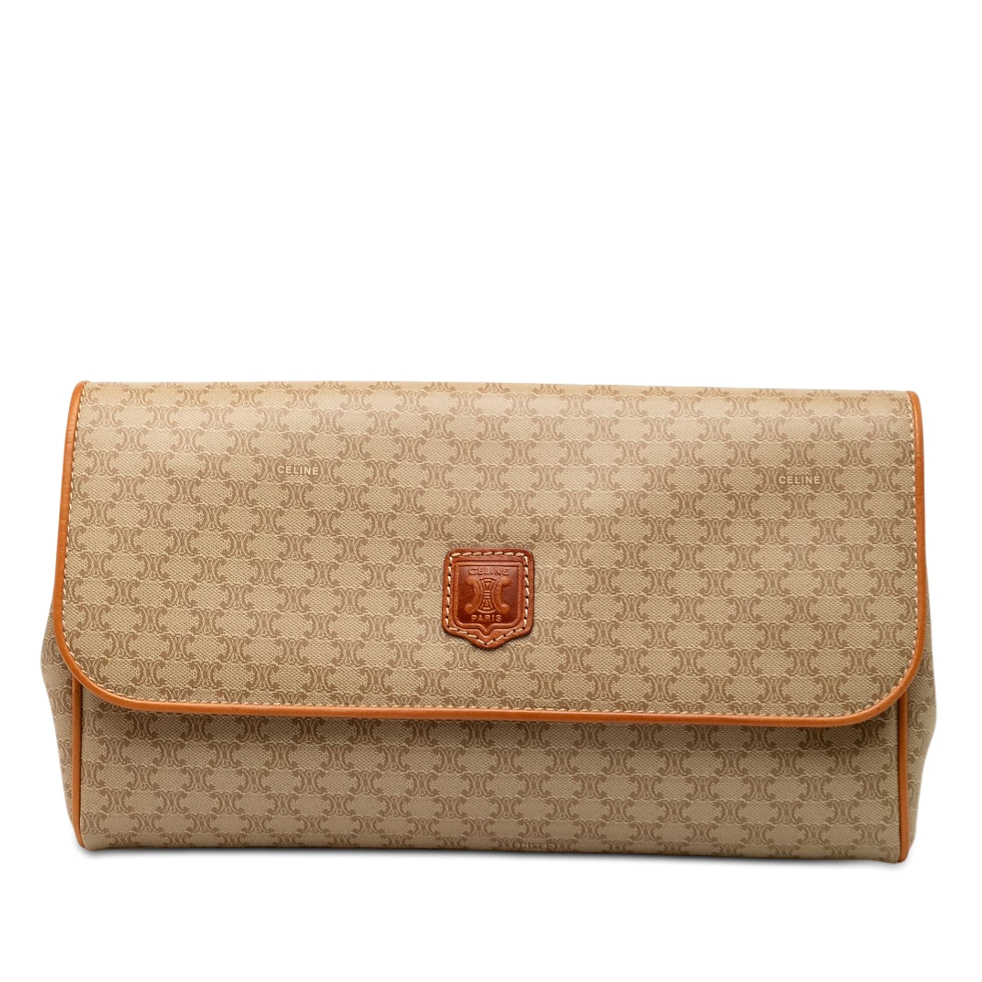 Celine Macadam Coated Canvas Clutch