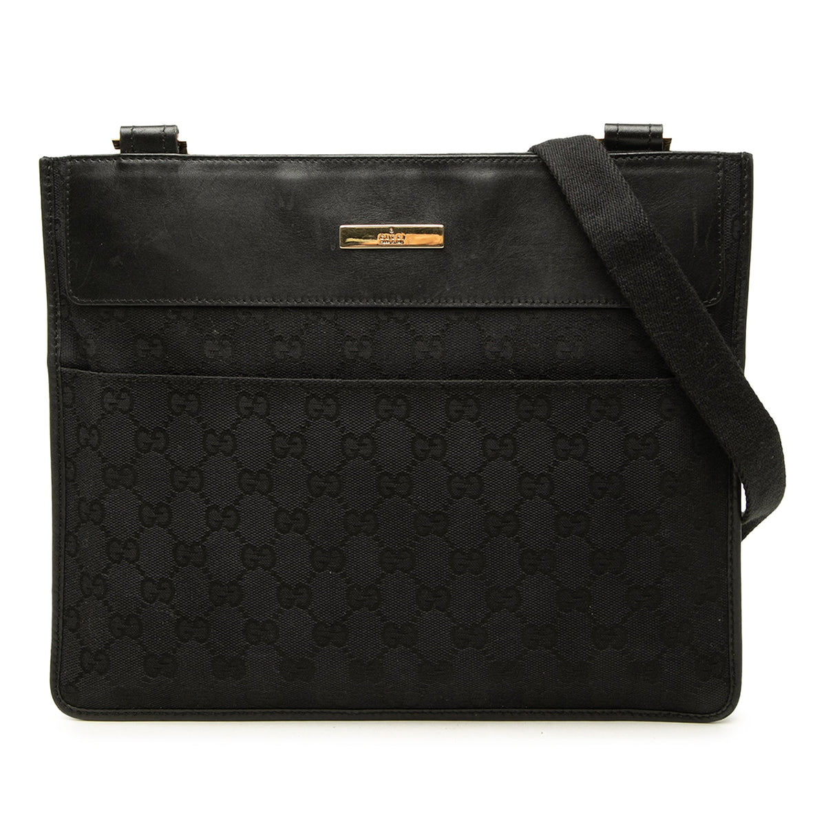 Gucci GG Canvas and Calfskin Crossbody