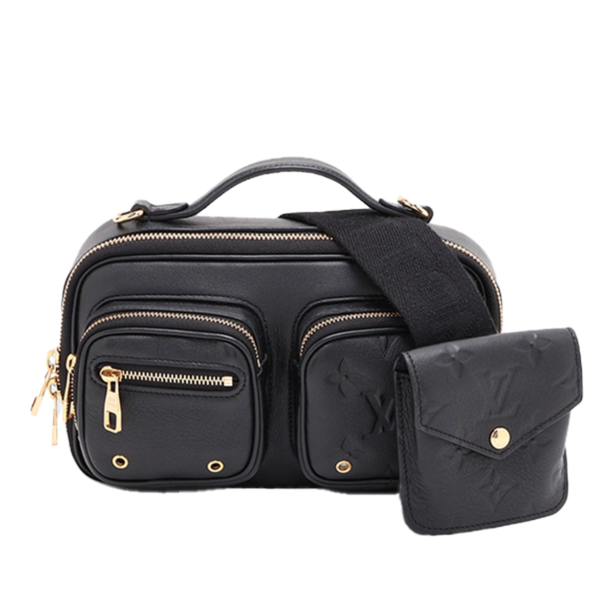 Louis Vuitton Monogram Empreinte Utility Satchel — Black