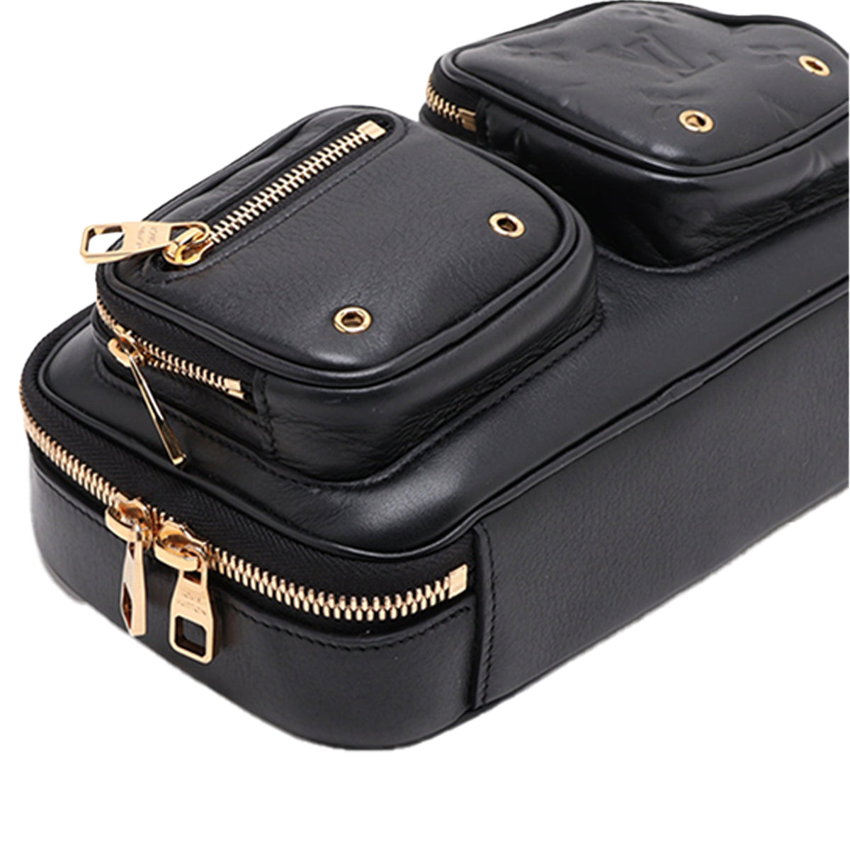 Louis Vuitton Monogram Empreinte Utility Satchel — Black