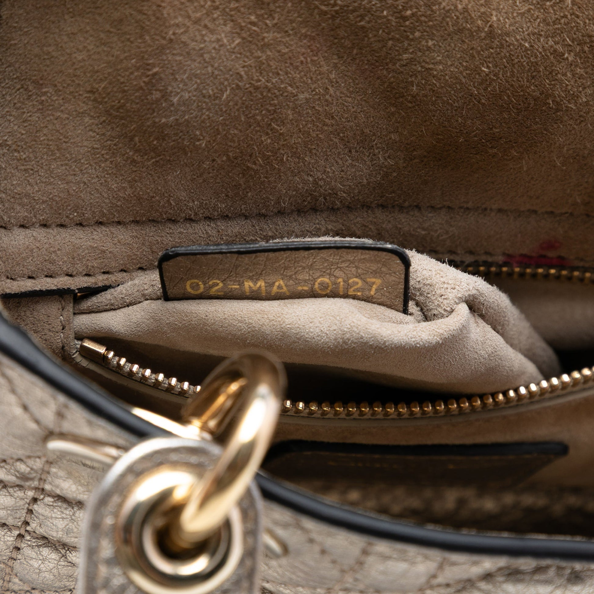 Dior Mini Metallic Calfskin Cannage Supple Lady Dior