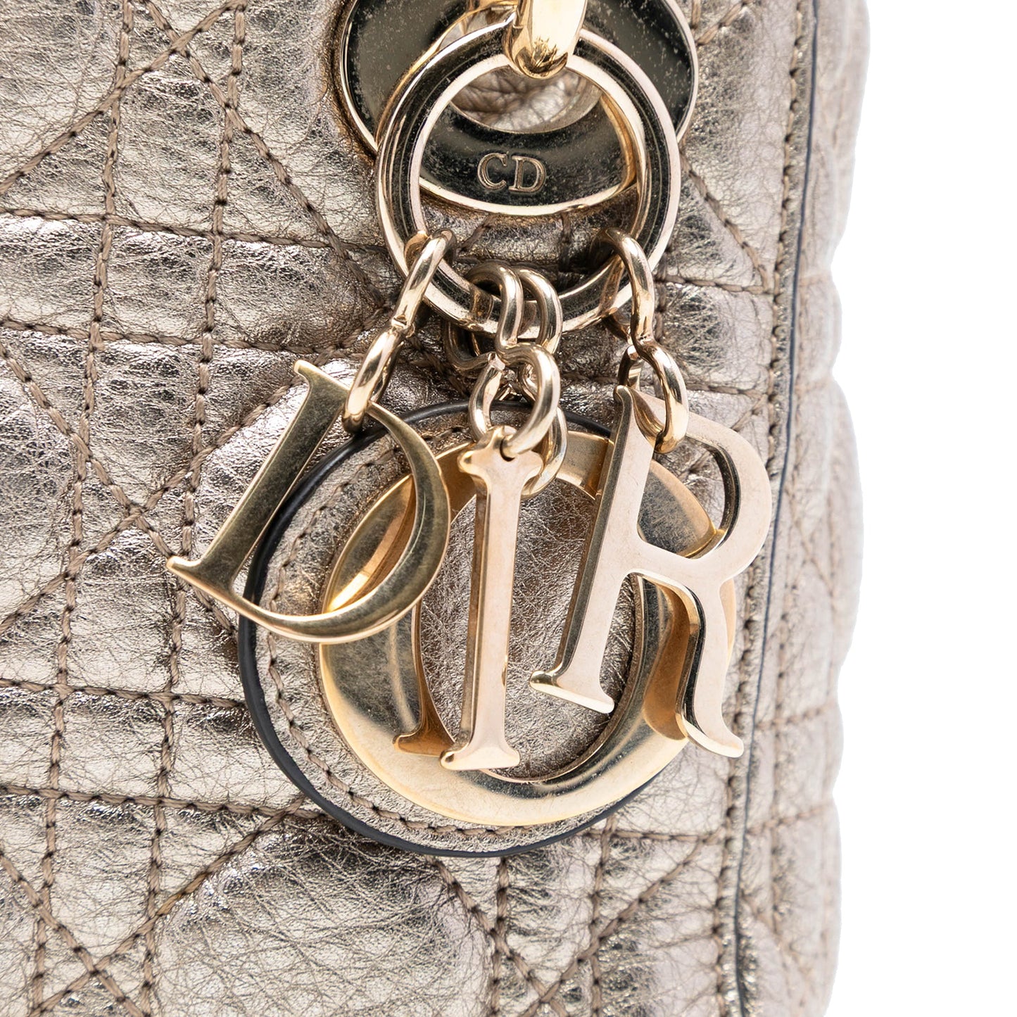 Dior Mini Metallic Calfskin Cannage Supple Lady Dior