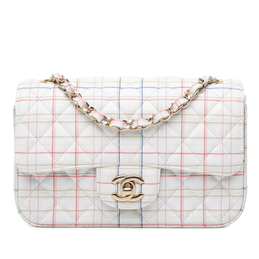 Mini Rectangular Classic Printed Calfskin Single Flap