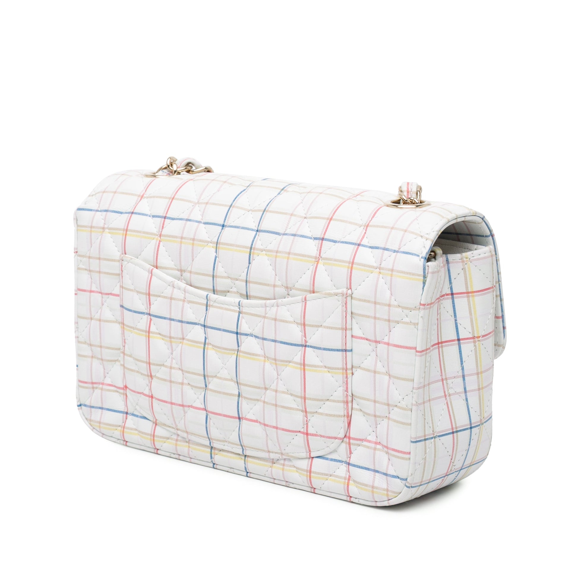Mini Rectangular Classic Printed Calfskin Single Flap