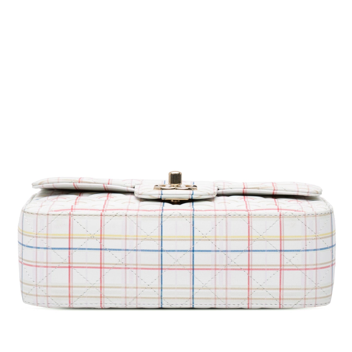 Mini Rectangular Classic Printed Calfskin Single Flap
