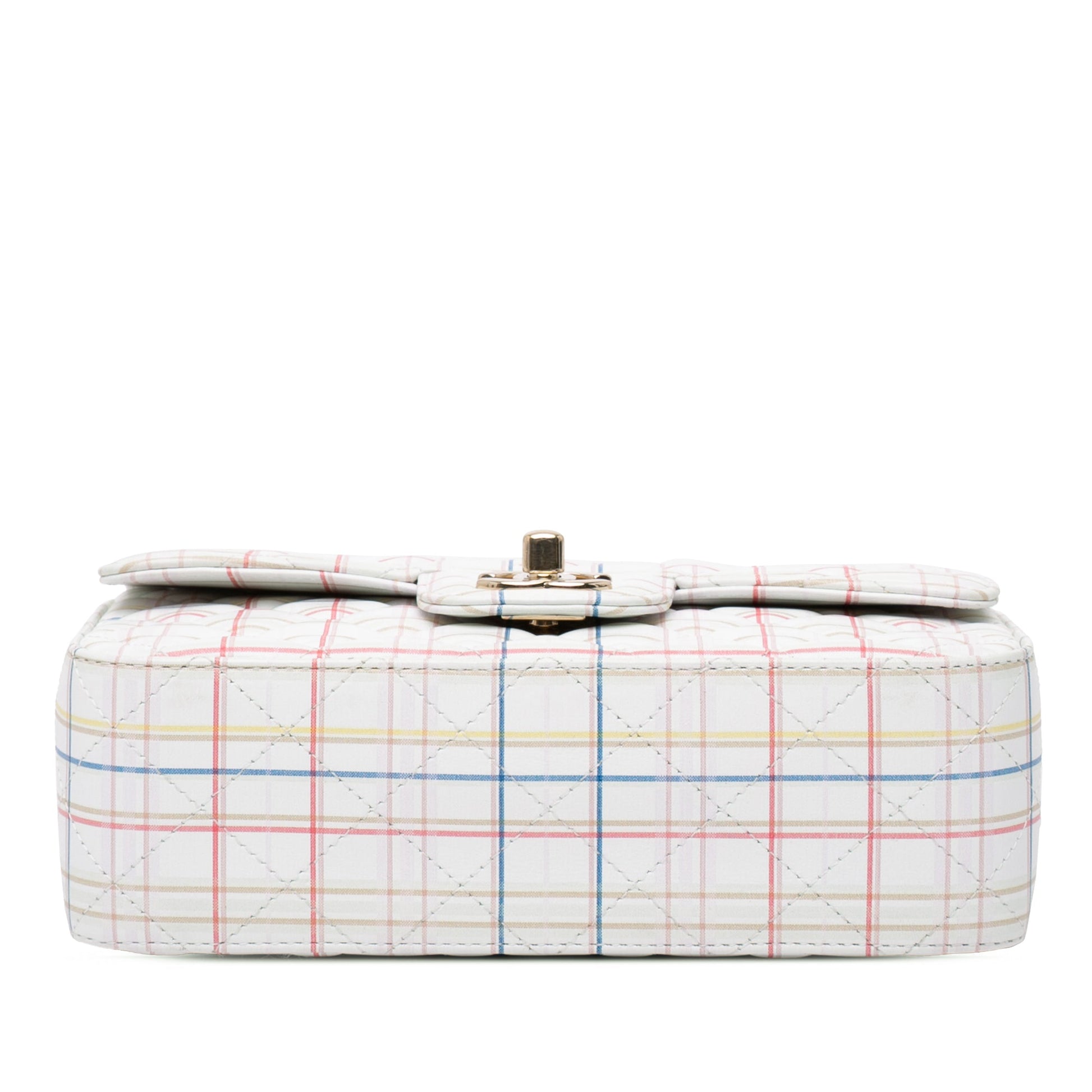 Mini Rectangular Classic Printed Calfskin Single Flap