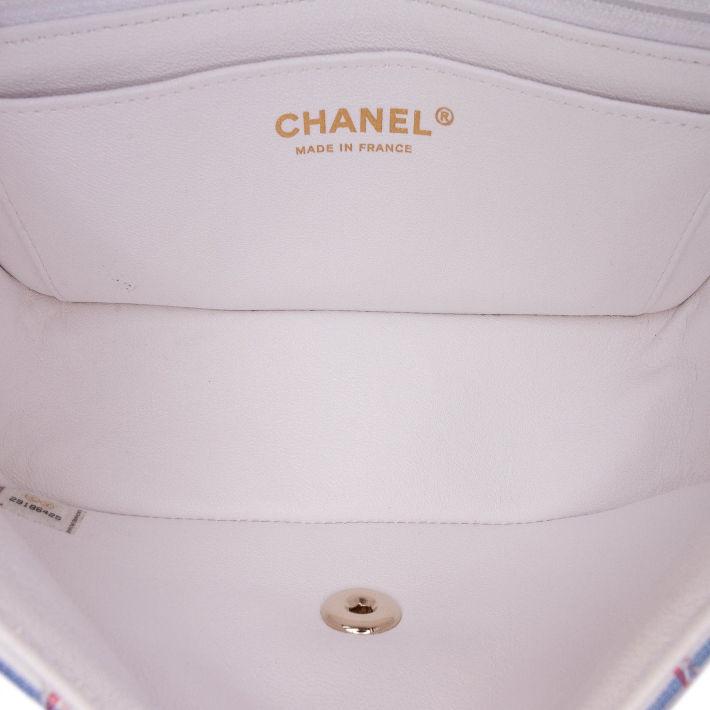 Mini Rectangular Classic Printed Calfskin Single Flap