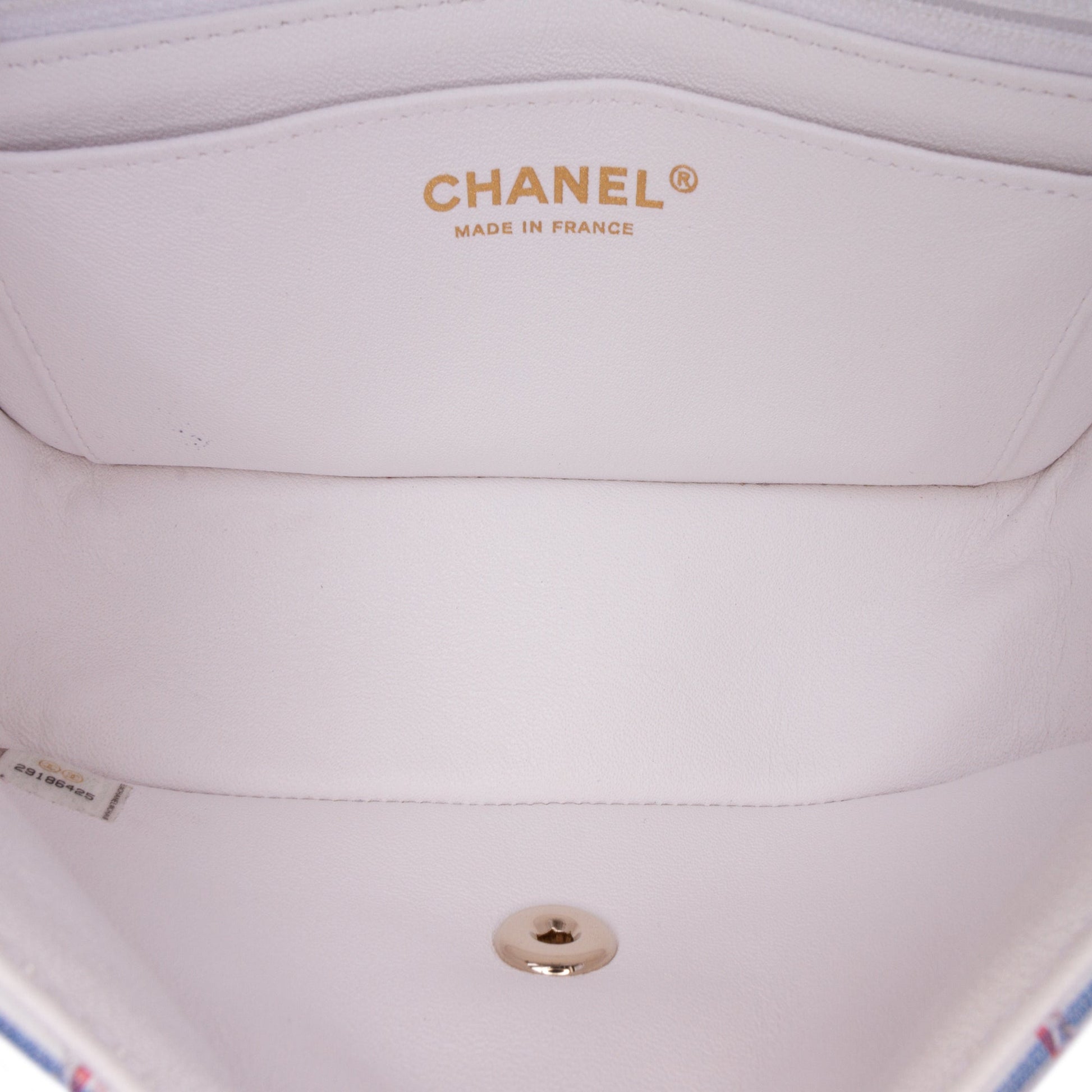 Mini Rectangular Classic Printed Calfskin Single Flap