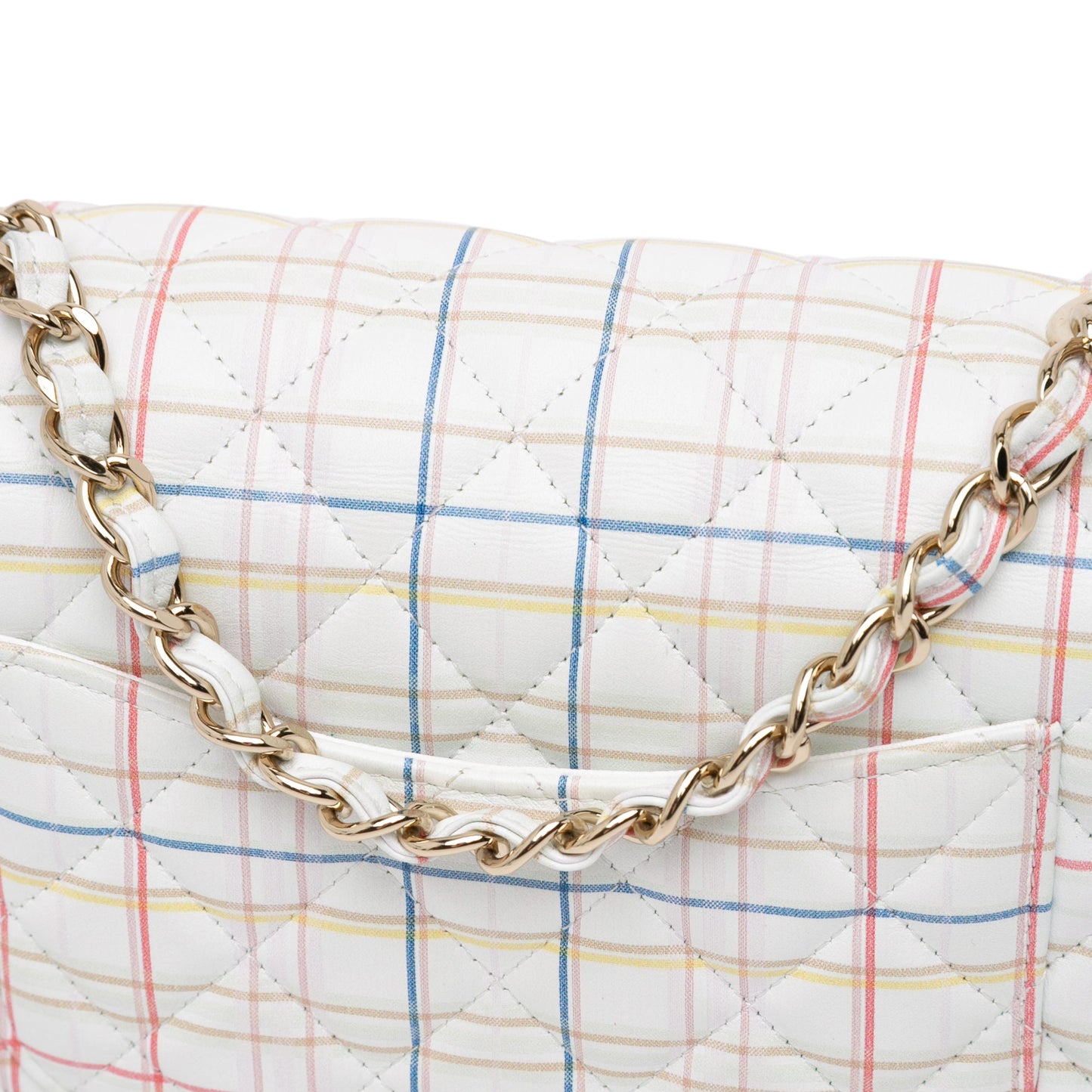 Mini Rectangular Classic Printed Calfskin Single Flap