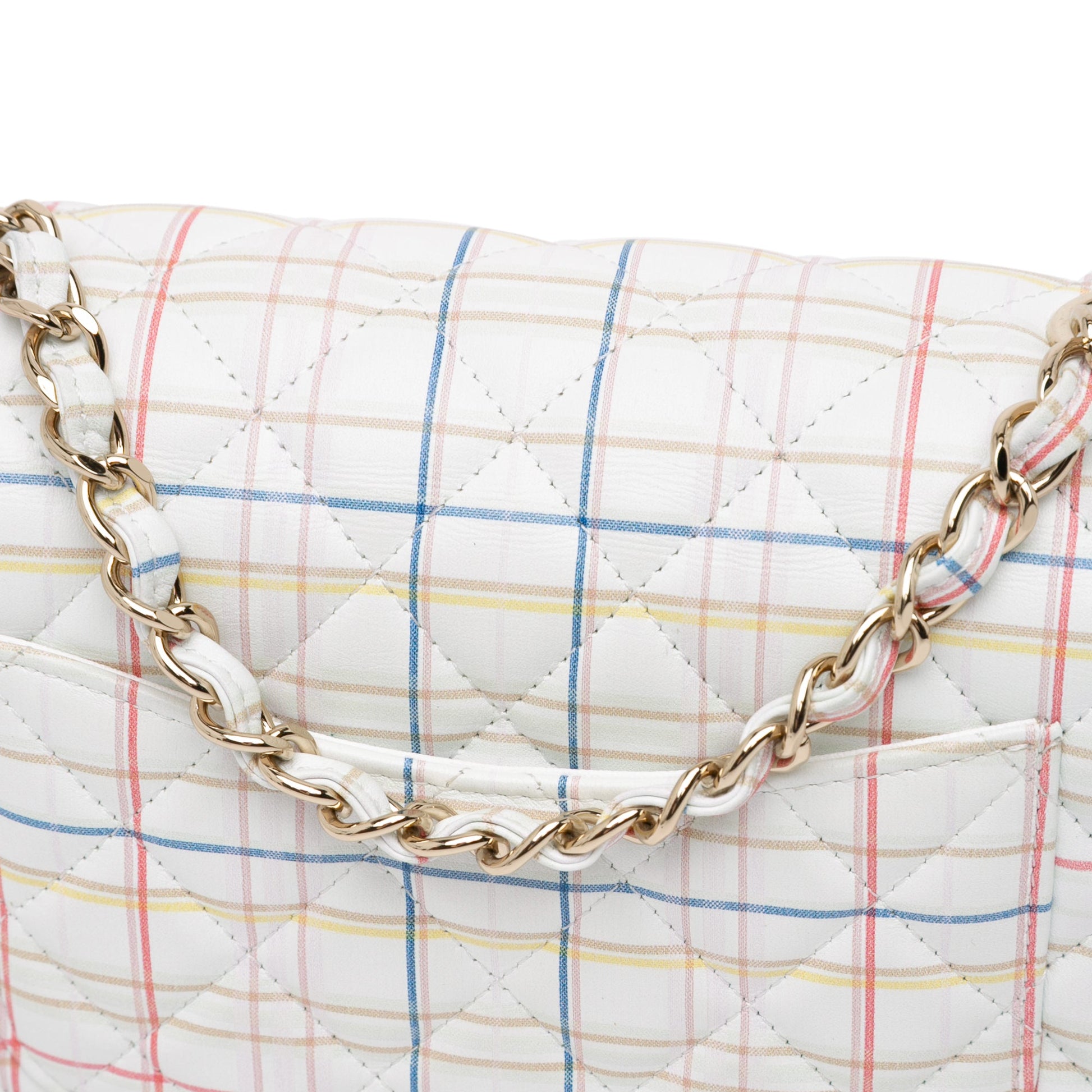 Mini Rectangular Classic Printed Calfskin Single Flap
